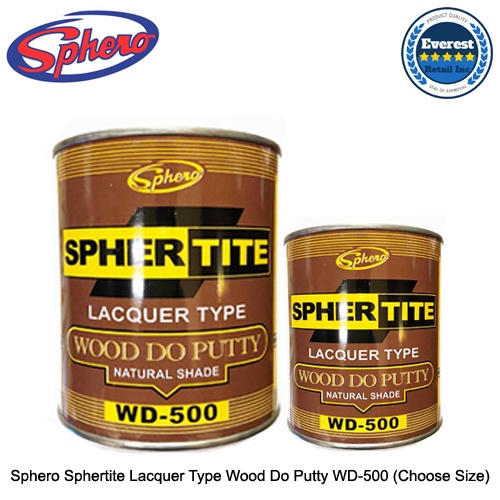 Sphero Sphertite Lacquer Type Wood Do Putty Natural Shade WD500 (Size 1/4L 1/2L 1 Liter