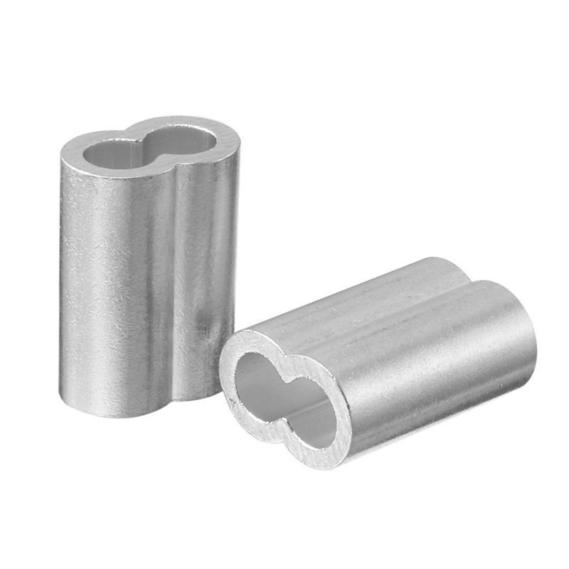 50pcs 1/4 inch (6mm) Diameter Wire Rope Aluminum Sleeves