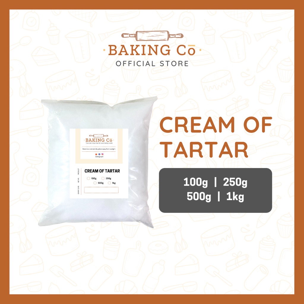 Baking Cō Cream of Tartar 100g/250g/500g/1kg Shopee Philippines