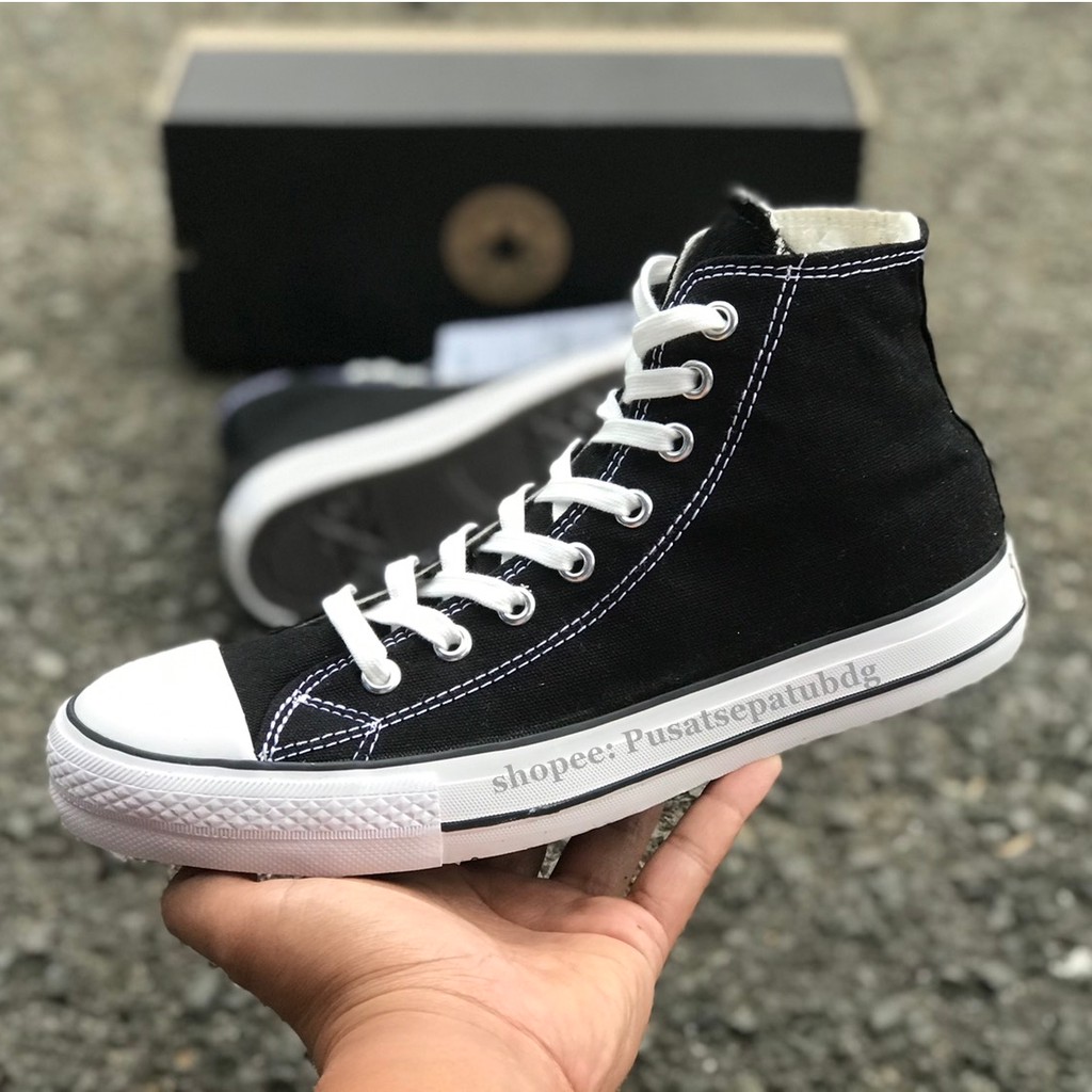 converse classic high black