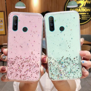 HONLEN Custodia per Realme C21Y / Realme C25Y Case, (6.5 Inches) Trasparente Sfumato TPU Silicone Progettata, 4 Angoli rinforzati Case