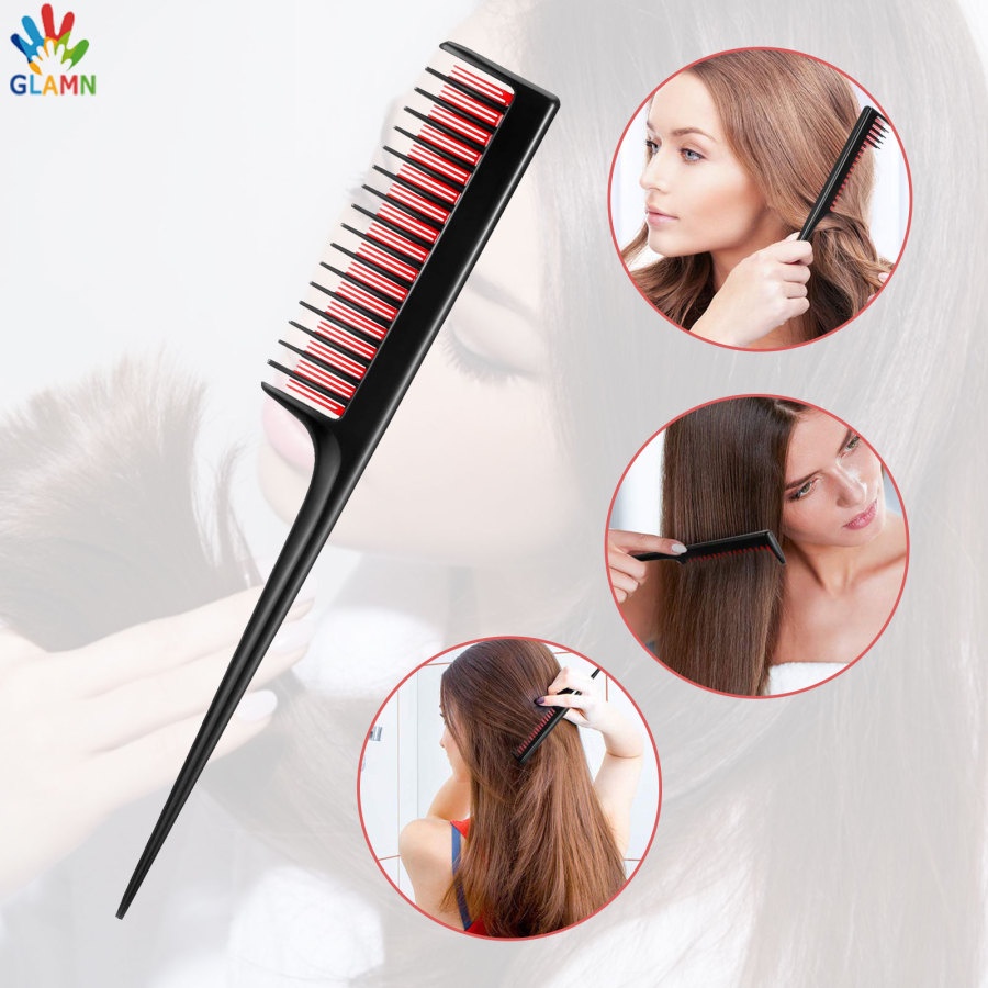 GLAMN】 Fine-tooth Comb Hair Comb Hair Salon Dye Comb Separate Parting For Hair  Styling Hairdressing Antistatic Hair Style Rat Tail Comb | Shopee  Philippines