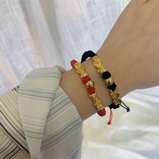 Red Rope Woven Transfer Beads Pixiu Lucky Bracelet To Ward Off Evil Spirits And Attract Wealth Transfer Hand Rope Fashion Jewelry Accessories #7