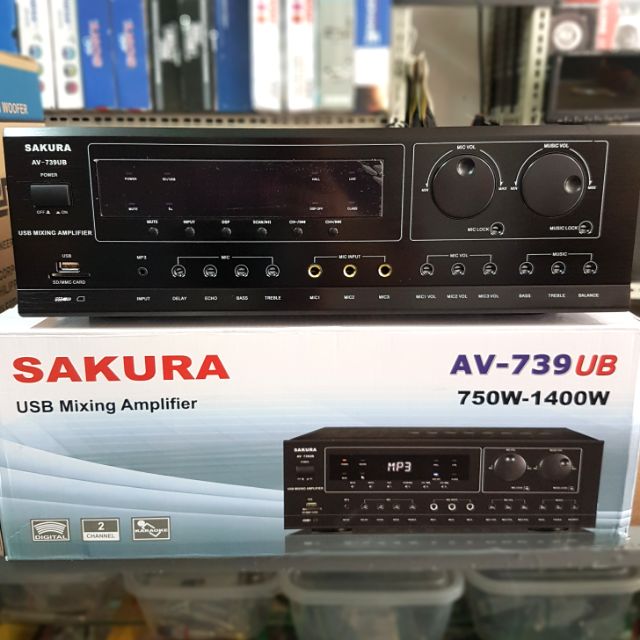 Original Sakura AV-739UB 750-1400 watts USB Mixing Amplifier | Shopee Philippines