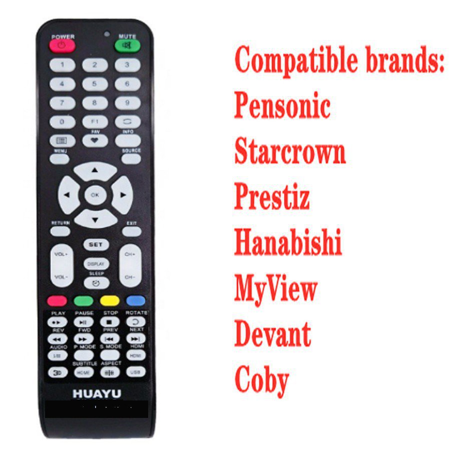 Huayu RML1210 Series Universal led TV remote tested brand pensonic