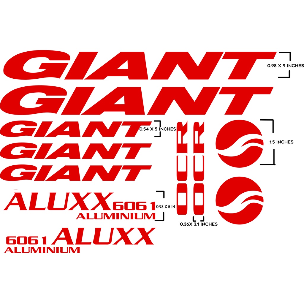 giant bike decals