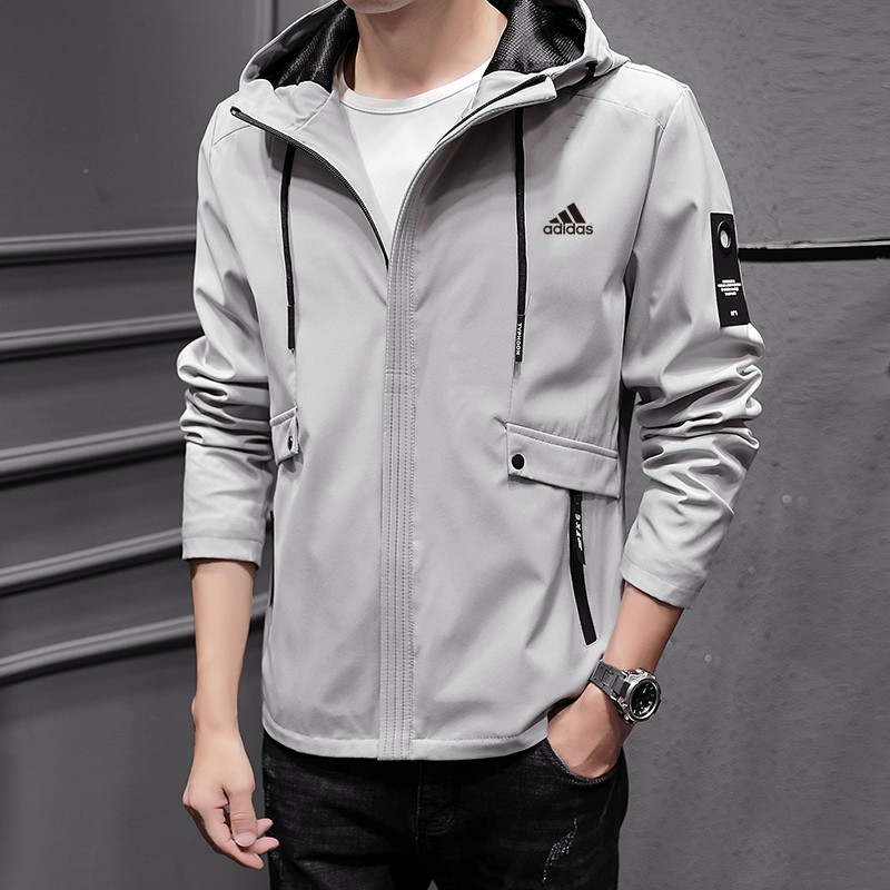 adidas hooded jacket men's