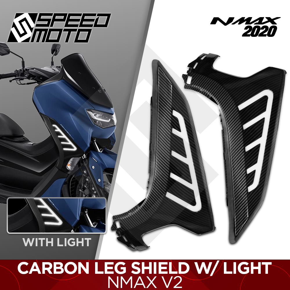  NMAX  2022 V2 Front Side Panel Cover  LEG SHIELD CARBON 