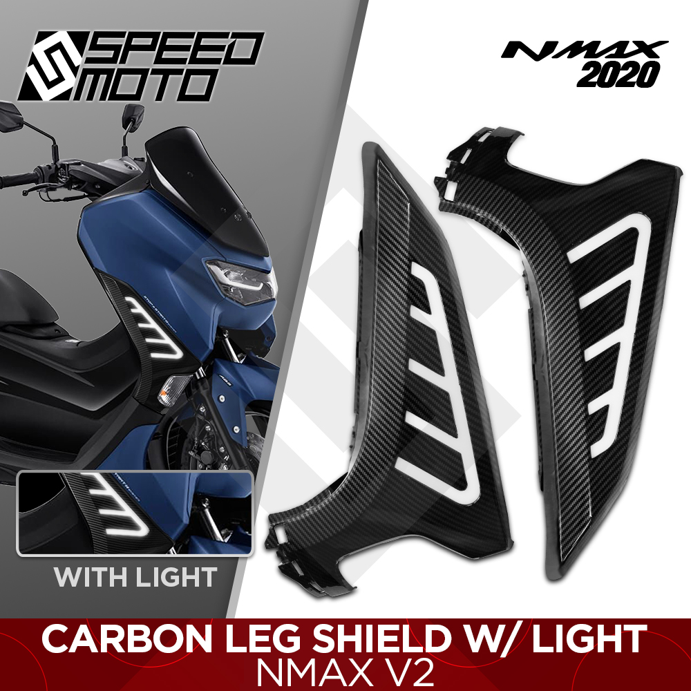 NMAX 2022 V2 Front Side Panel Cover LEG SHIELD CARBON NMAX 2022 V2 Front Side Panel Cover LEG SHIELD CARBON