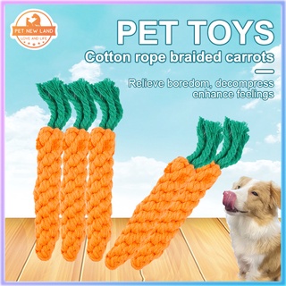Pet New Land Pet Carrot Toy Dog Cat Bite Rope Chewing Molar Toy Interactive Funny Pet Toys Cleaning