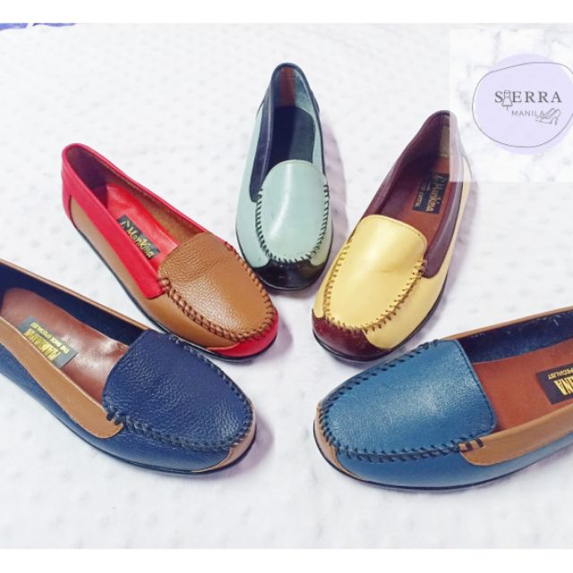 Marikina made Genuine Leather Topsider shoes / Two toned loafer shoes ...