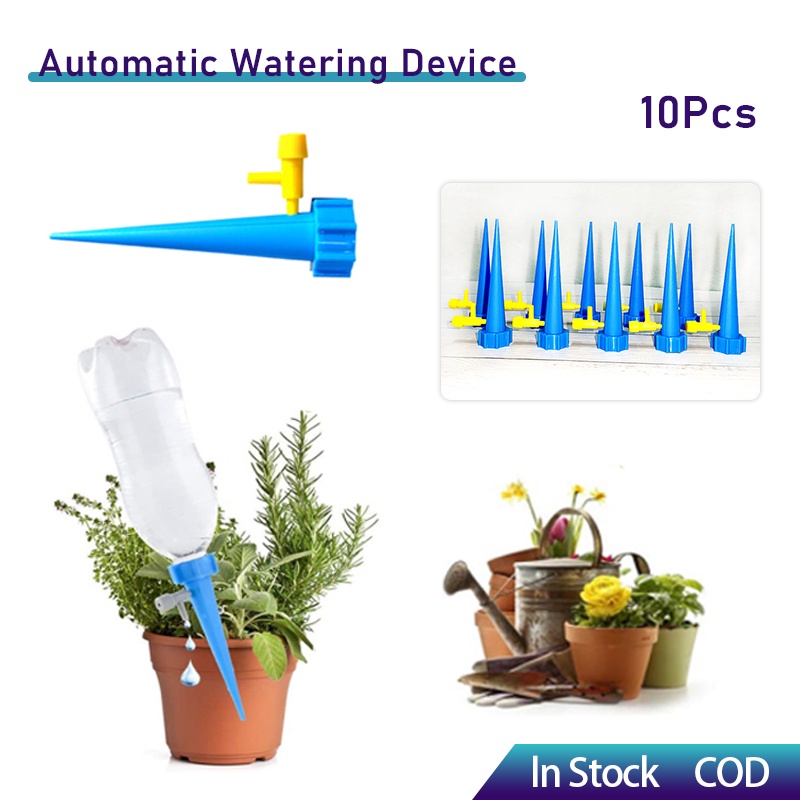 10PCS Self Watering Device Adjustable Water Flow Auto Drip Irrigation