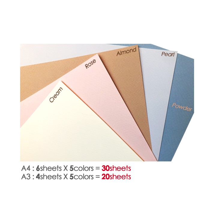 Mungyo Pastel Paper Pad A4 & A3 Soft Shades