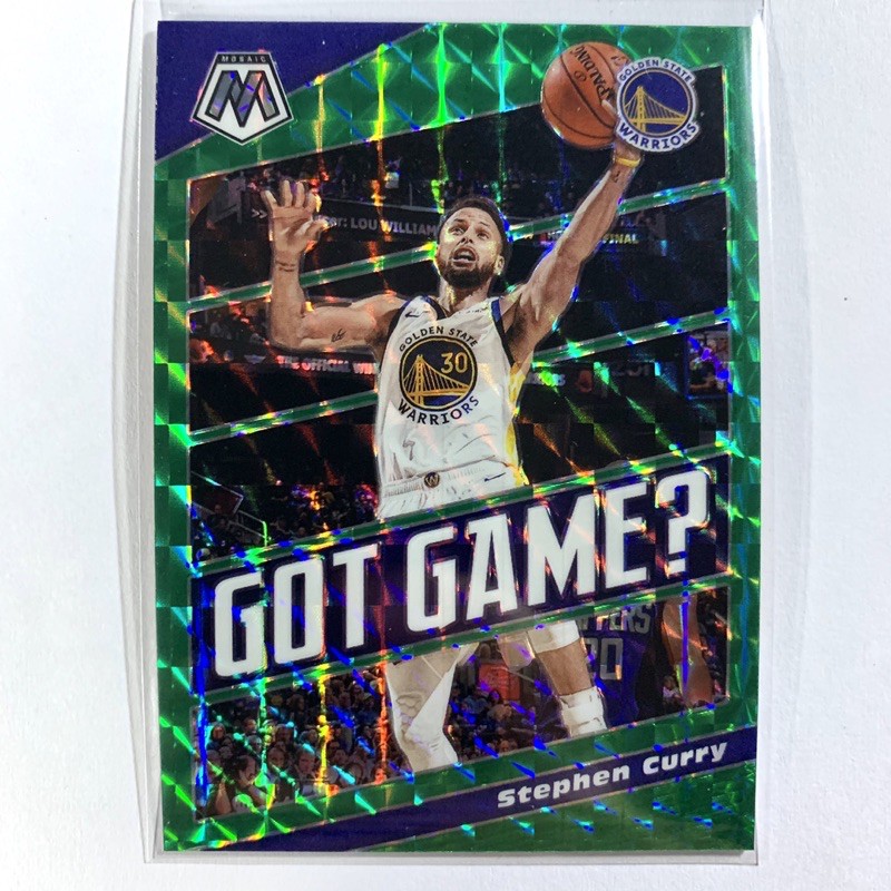 Steph Curry Warriors Got Game 2019 Panini Green Mosaic PSA 10 Gem Mint