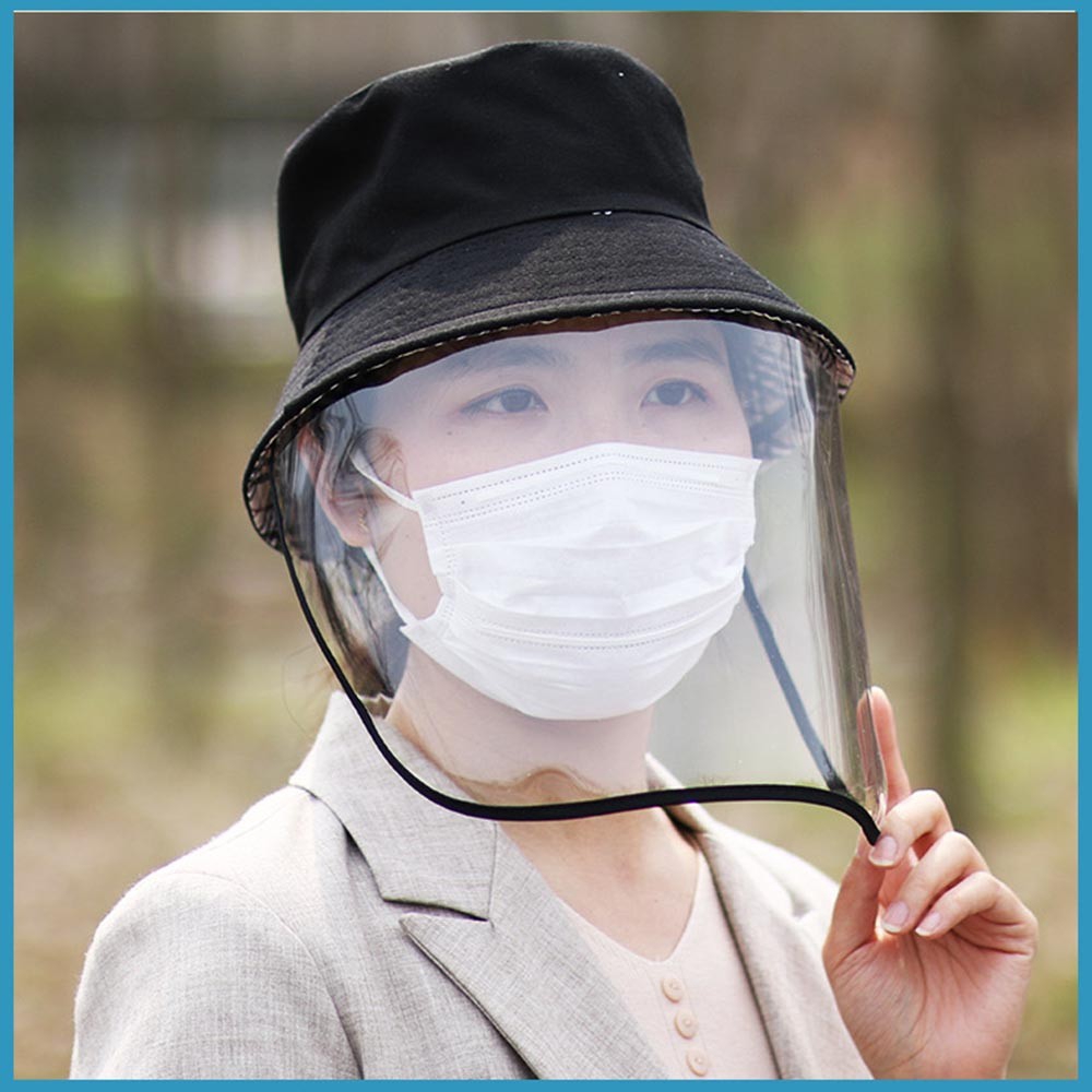 Adult Anti Droplet Bucket Hat With Detachable Face Shield Anti Virus Sunhat Baseball Cap For Face Protection Shopee Philippines