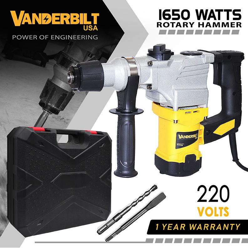 Rotary Hammer Chipping Gun Drill 1650W Vanderbilt USA Shopee Philippines