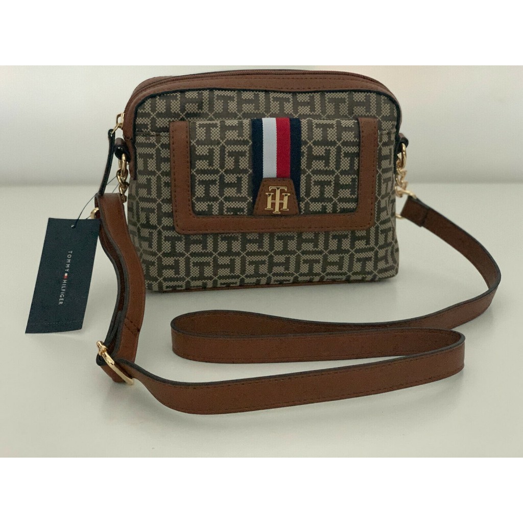 tommy hilfiger crossbody bag brown