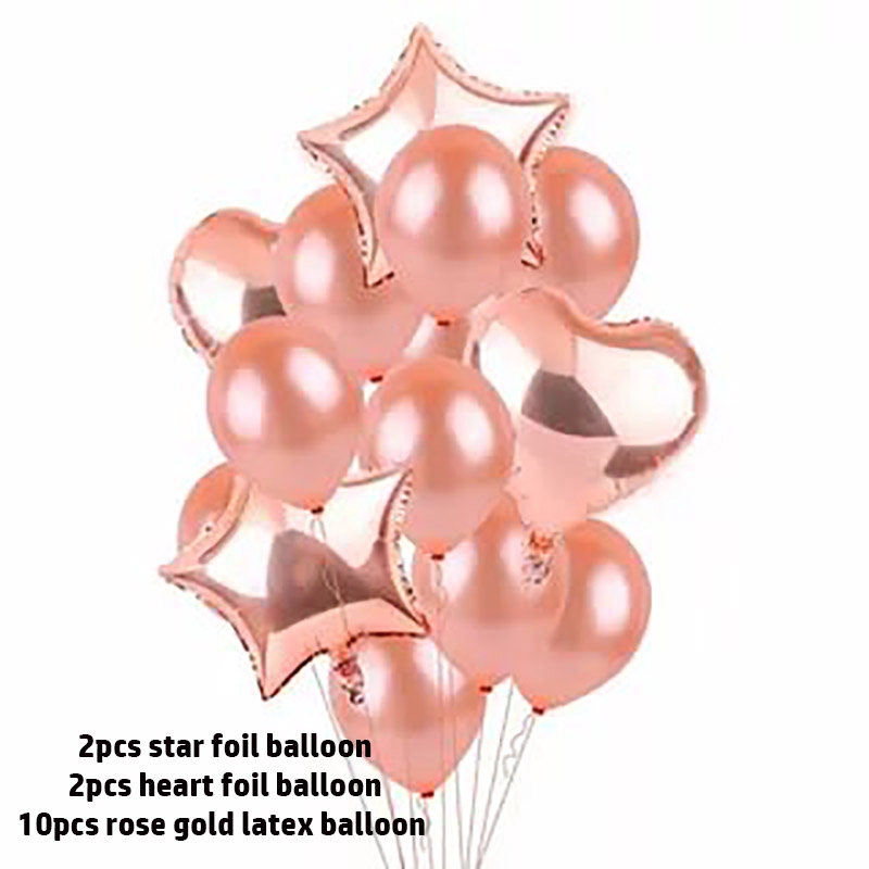 rose gold baby shower balloons