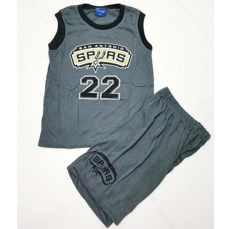 Baby Boy Sando Iconic Short Terno Kids Drifit Basketball Design Cotton Spandex Assorted For Babies