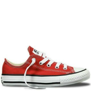 low cut red converse