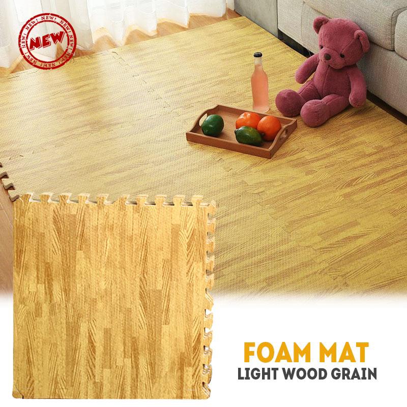 Nelv Soft Imitation Wood Floor 30x30cm Home Mats Comfortable