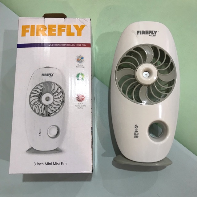 Firefly portable rechargeable mist fan Shopee Philippines