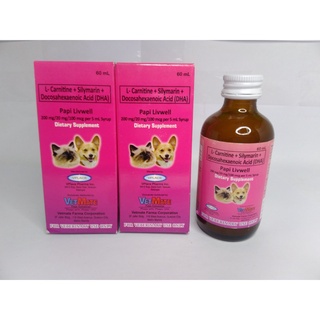 [CL REYES AGRIVET] 2pcs Papi Livwell 60ml Natural Food Supplement for Dog and Cat:Dietary Supplement