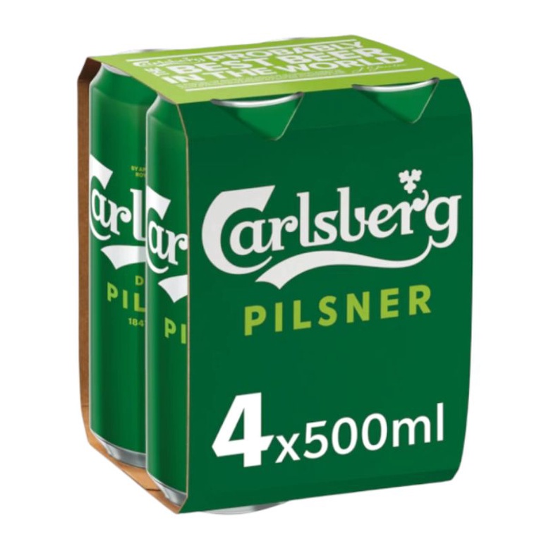 CARLSBERG Danish Pilsner Beer in Can 4 x 500ml | Shopee Philippines