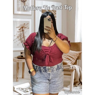 PLUS SIZE CROP TOP (Mallory Tie Bust) KNITTED fits up to 4X