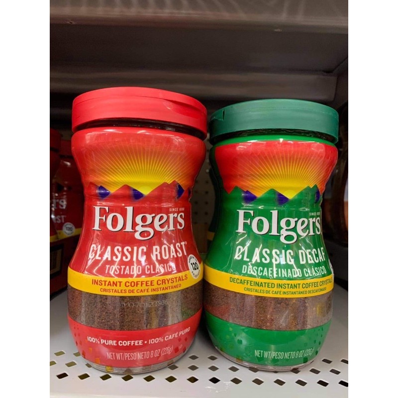 Folgers Classic Roast Classic Decaf Instant Coffee Crystals 8 Ounce Easy Open Flip Top Jar Shopee Philippines