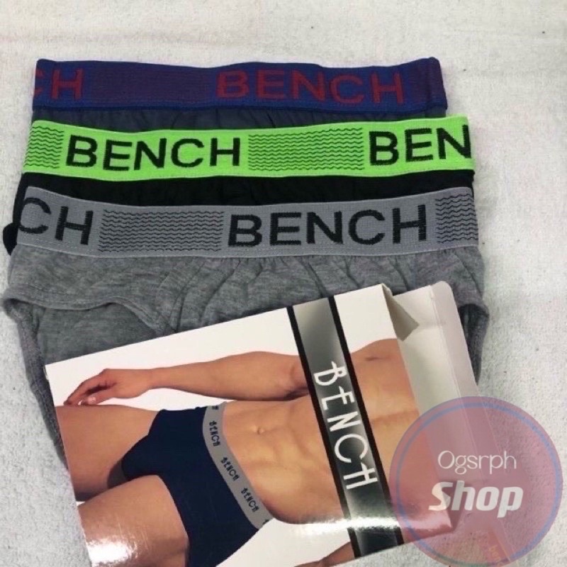 BENCH BODY Men's Brief 3in1 per Box Assorted Color | Shopee Philippines