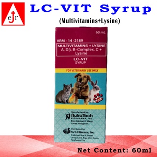 eJr Store – LC-VIT 60ml Syrup for Dogs, Cats, Rabbits, Hamster, Chinchilla, and Poultry