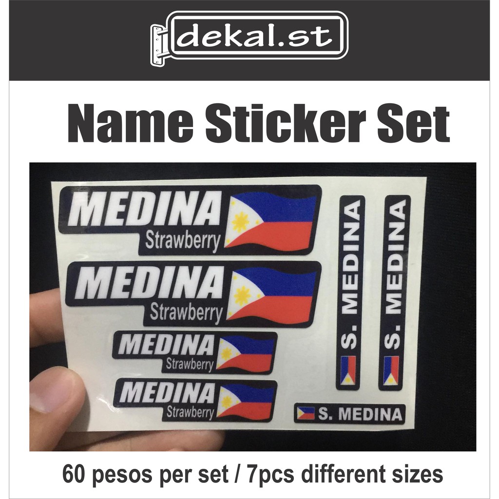 Bike Motor Name Sticker Set Printed With Gloss Laminate Shopee Philippines