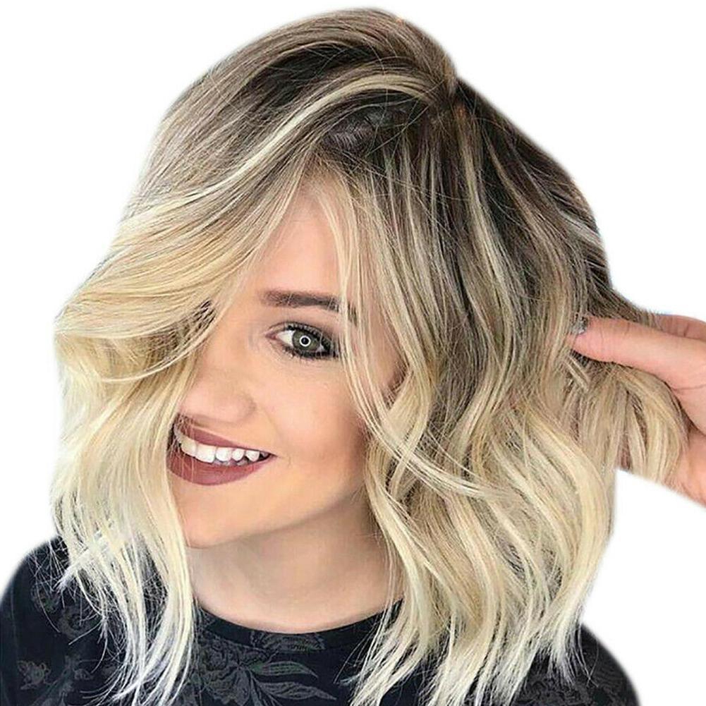 Golden Curly Short Hair Wig Soft Short Layered Shaggy Swept Blonde Shopee Philippines