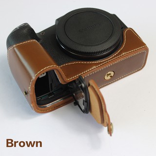 PU Leather Camera Bag Half Body Case For Canon EOS RP Camera Bottom Cover With wrist strap #4