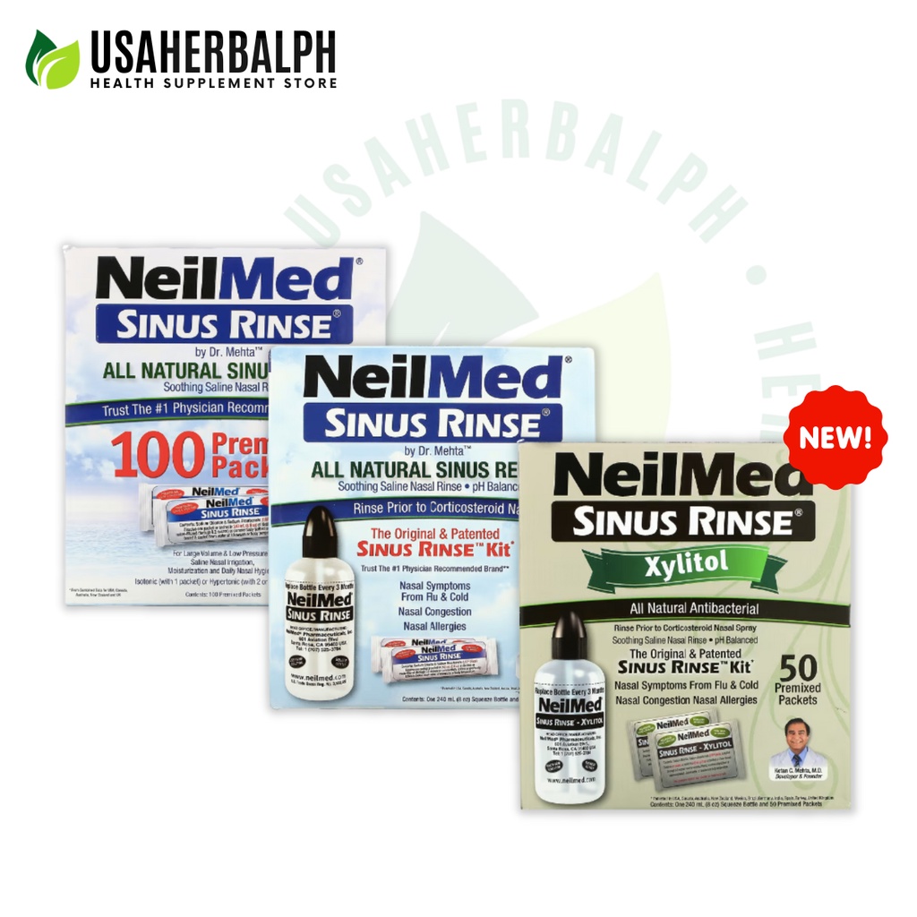 NeilMed, Sinus Rinse, Salt, Saline Solution, Natural Relief, Patented