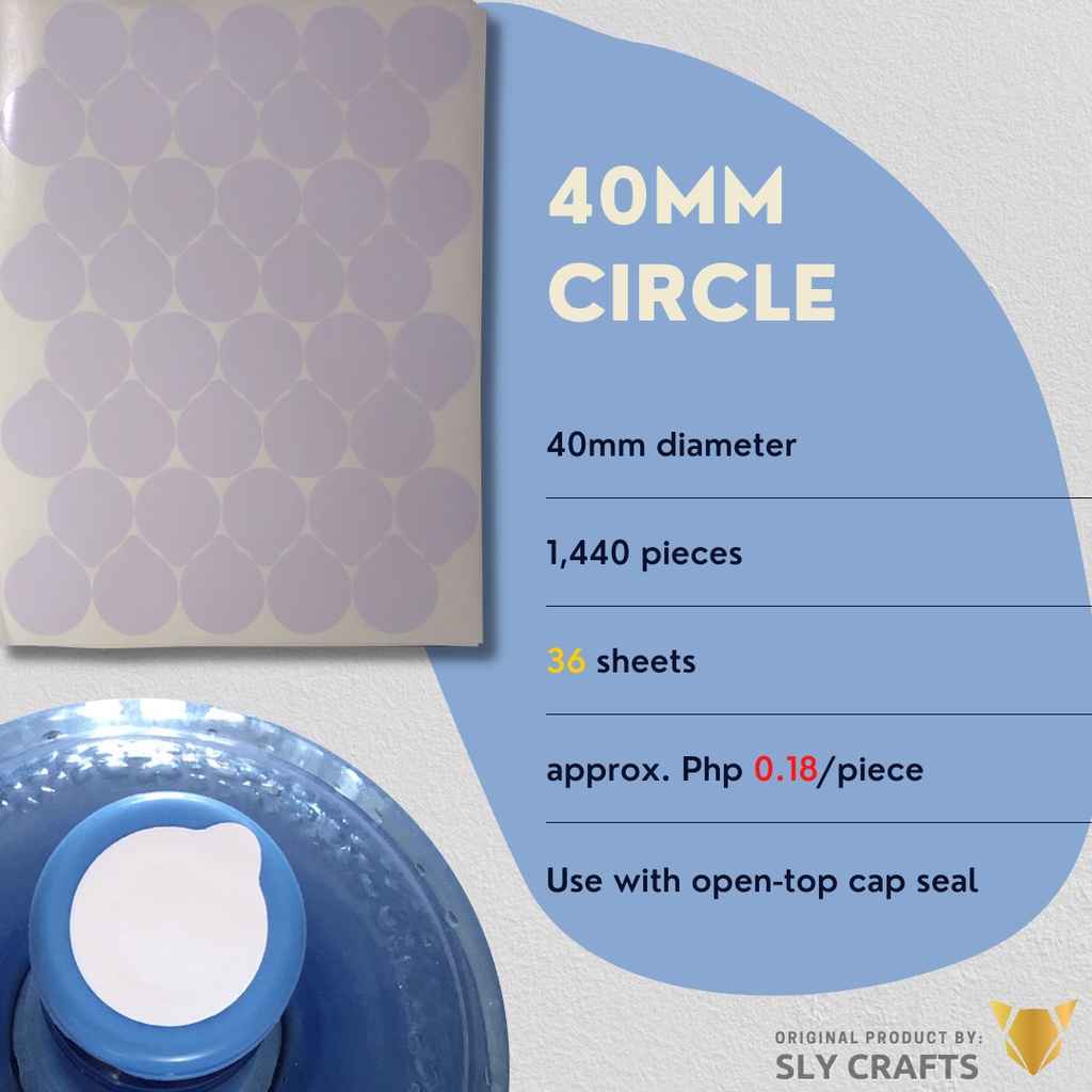1,440 pcs. Hygienic Sticker for Non-Spill Cap 5 Gallon Water Container ...