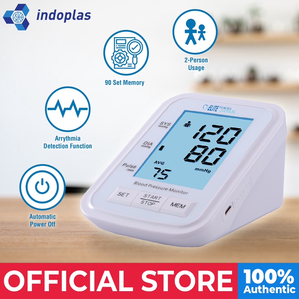 Indoplas Elite Blood Pressure Monitor Fully Automatic EBP205 Shopee