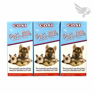 Cosi Pet's Milk 1L - Lactose Free - sold per 3 tetra packs -Milk Replacemen for Pets - petpoultryph