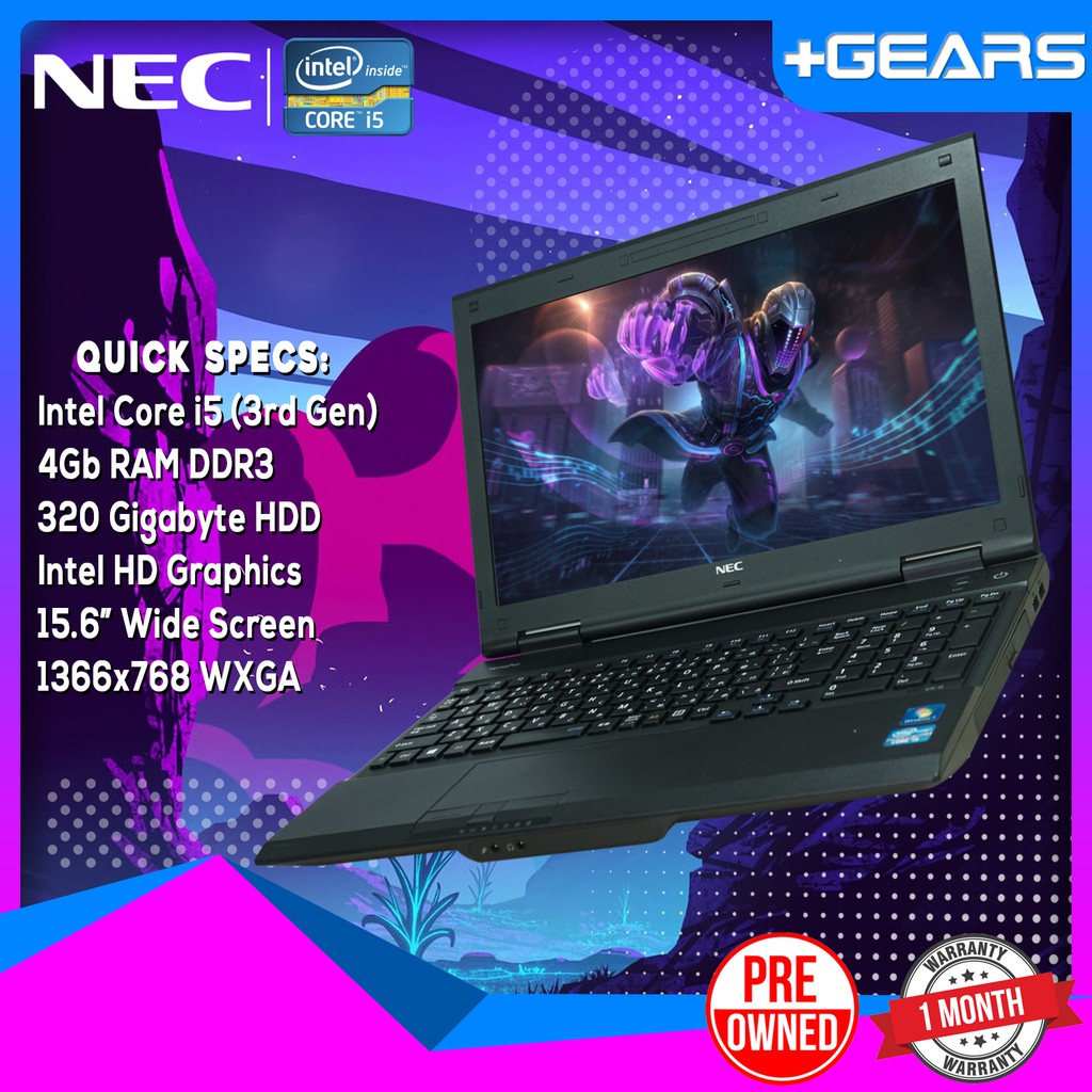 Nec Versa Pro Vx G Laptop Intel Core I5 3340m 4gb Ram Ddr3 3gb Hdd Free Bag And Charger Shopee Philippines