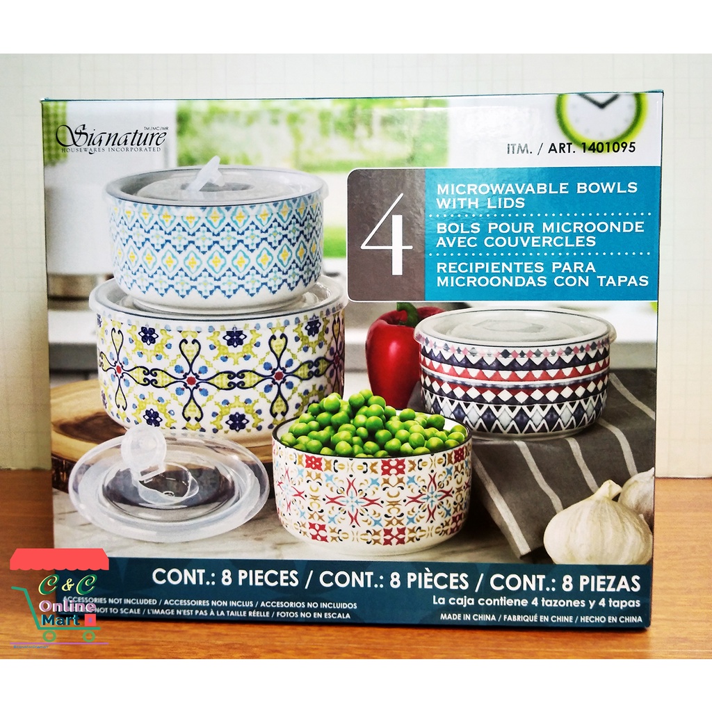 Signature 4piece Bowl Set with Lids Shopee Philippines