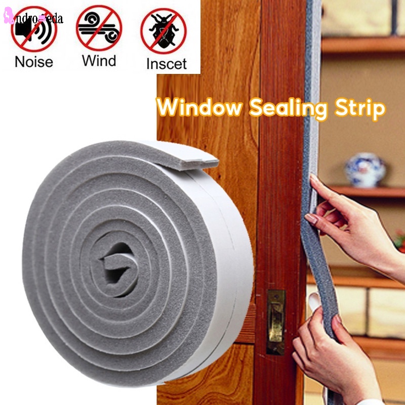2M/Roll Selfadhesive Door Window Sealing Tape Foam Soundproof Door Window EVA Waterproof Anti