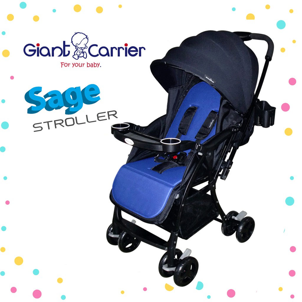 giant carrier stroller blue