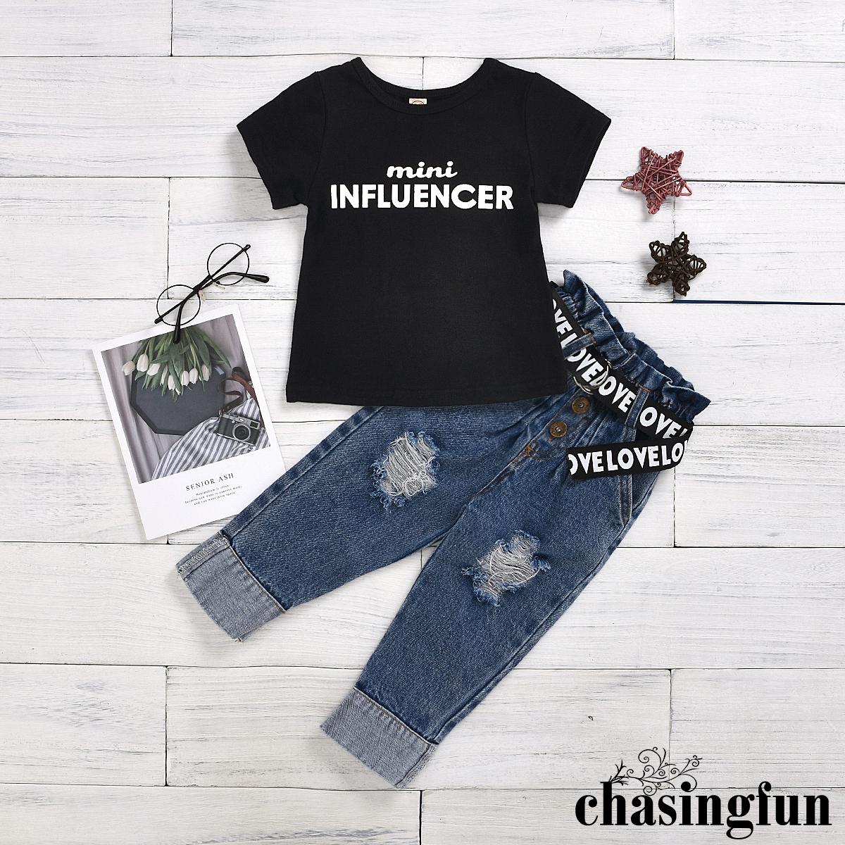 baby girl black ripped jeans