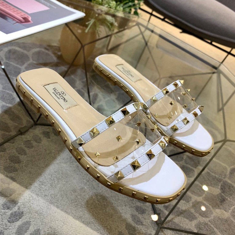 studded flats valentino