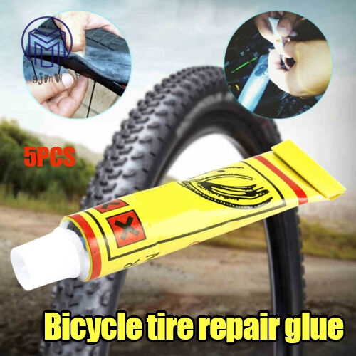 rubber cement bike tube repair