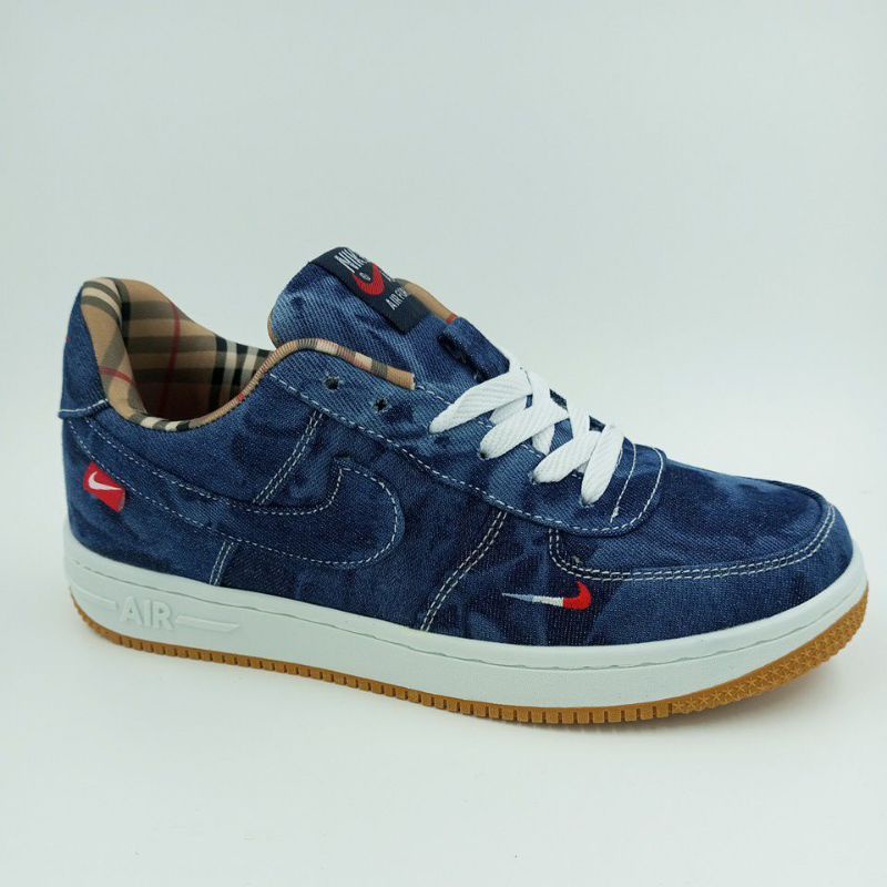NIKE Air Force 1 British Style Denim Levis Shoes Low Cut | Shopee  Philippines