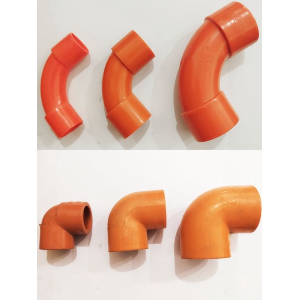 PVC CONDUIT ELBOW SHORT AND MINI ELBOW 1/2, 3/4, 1" ORANGE ELECTRICAL CONDUIT ELBOW Shopee