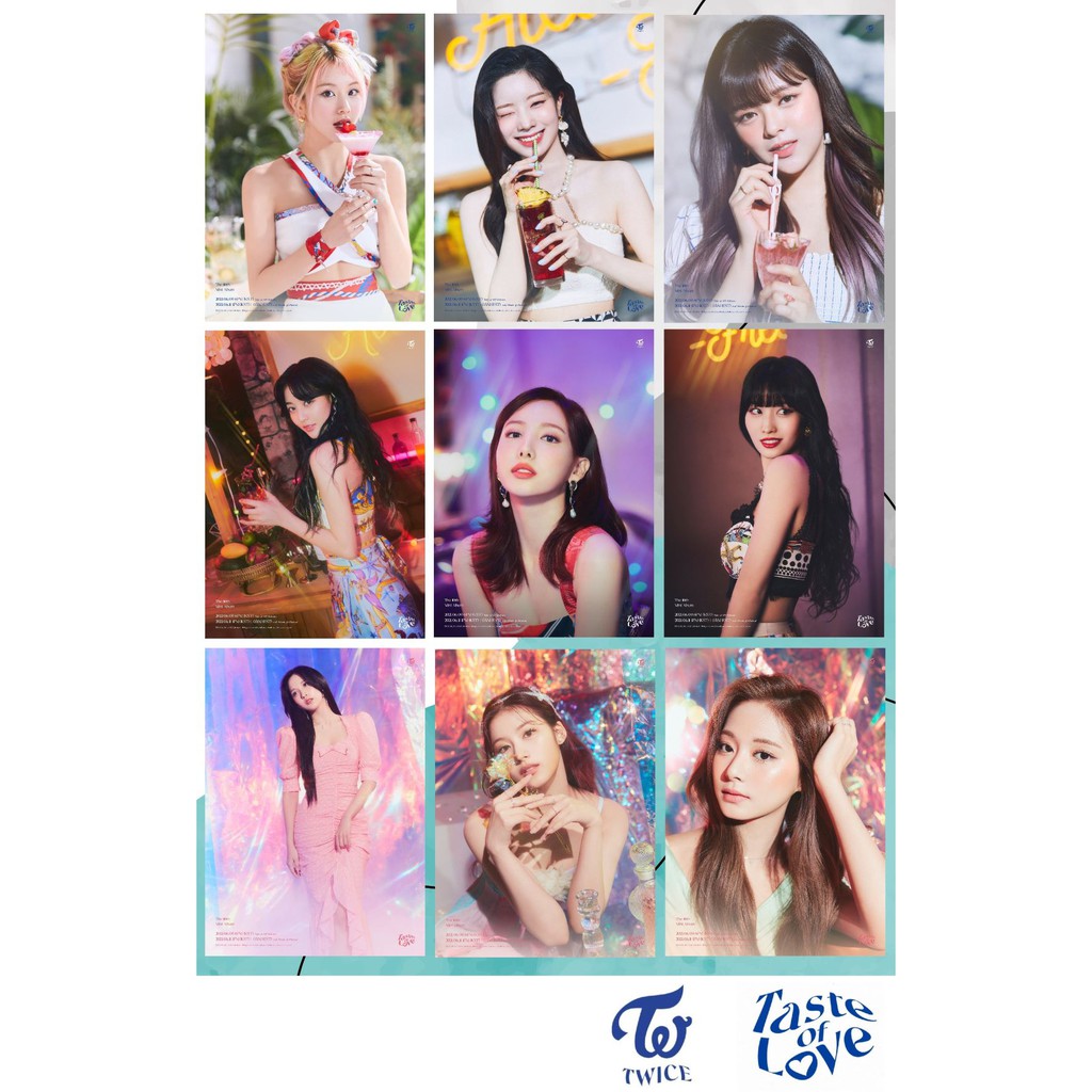 Twice Taste Of Love Posters A3 Taste Fallen Inlove Concept Teaser Poster Wall Home Decor Shopee Philippines