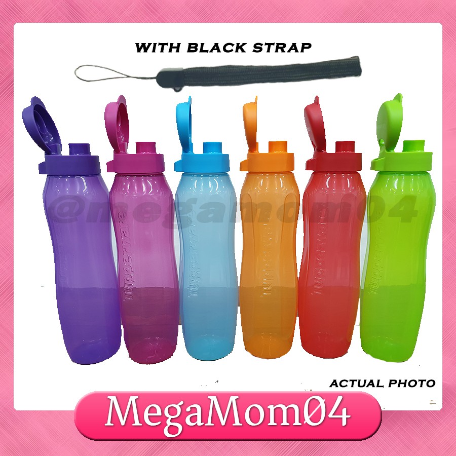 1L Drinking Water Eco Bottle w/ Sipper Seal Slim Tupperware tumbler
